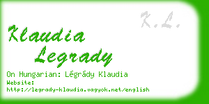 klaudia legrady business card