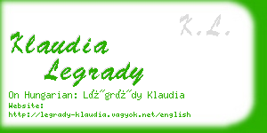 klaudia legrady business card